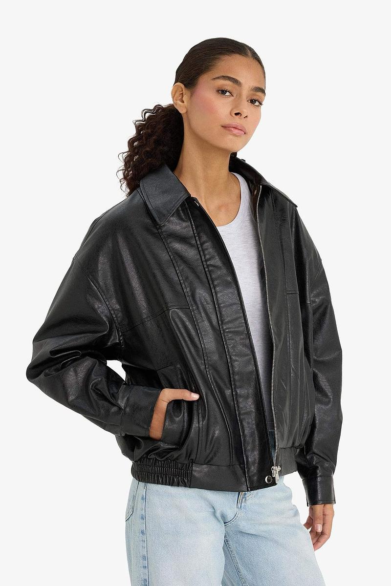 Blouson Aviateur en Cuir