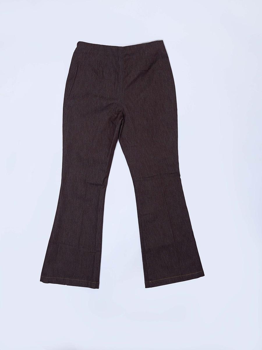 Pantalon évasé nervures