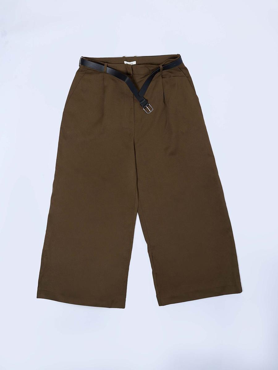 Pantalon palazzo ceinturé