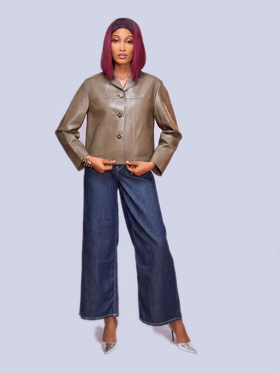 Veste peau de croco