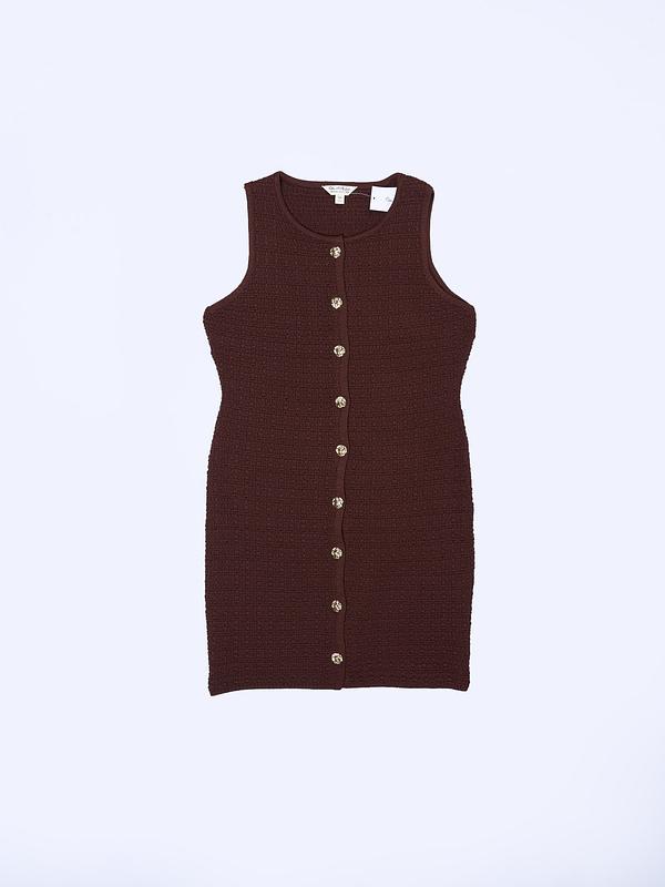 Robe maille boutonnée