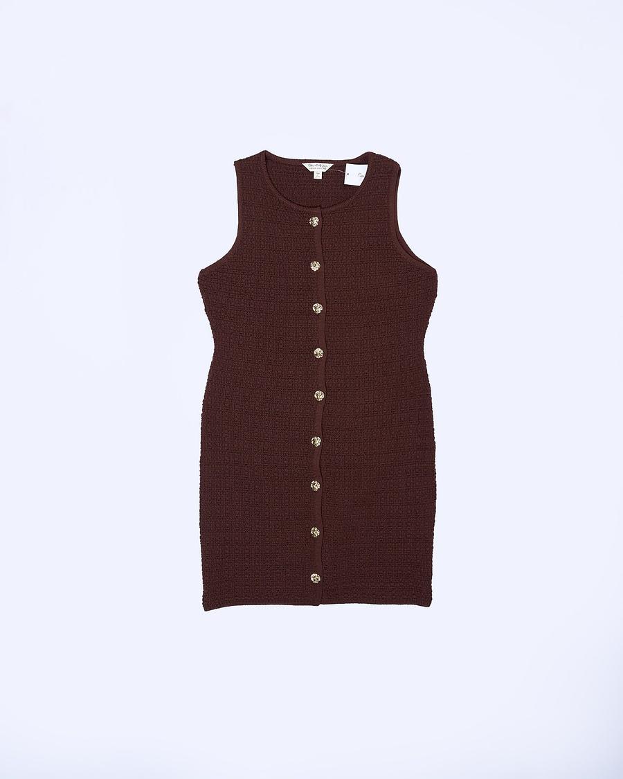 Robe maille boutonnée