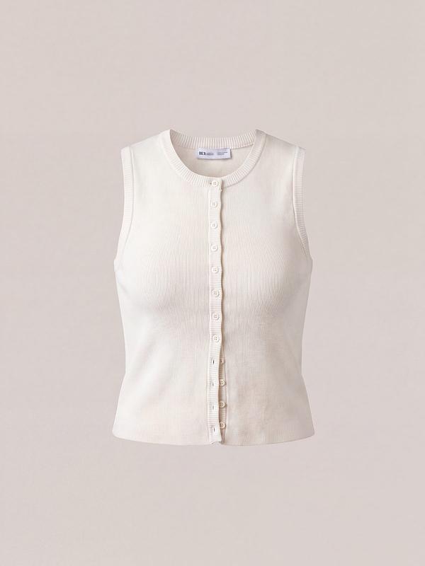 Gilet court boutonné