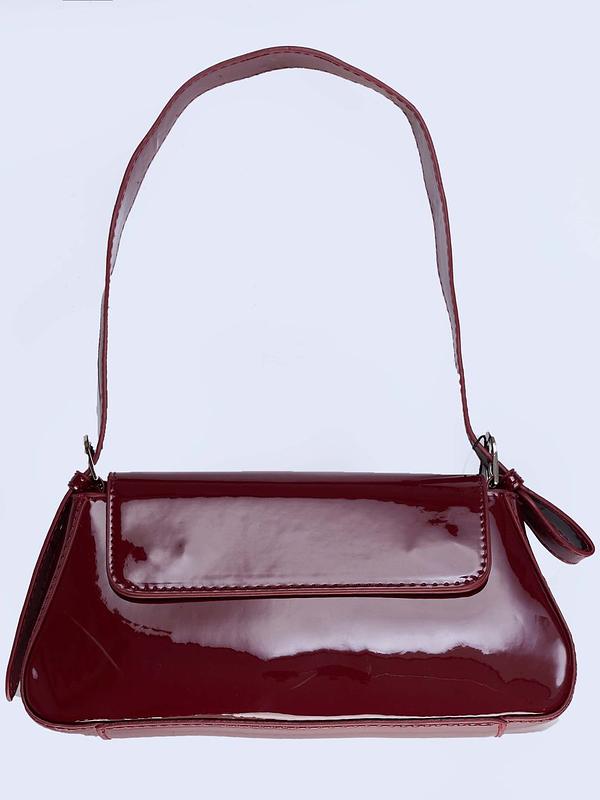 Sac baguette cuir verni