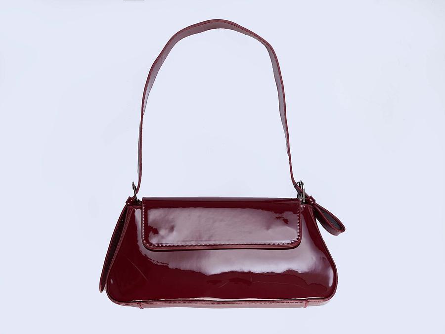 Sac baguette cuir verni