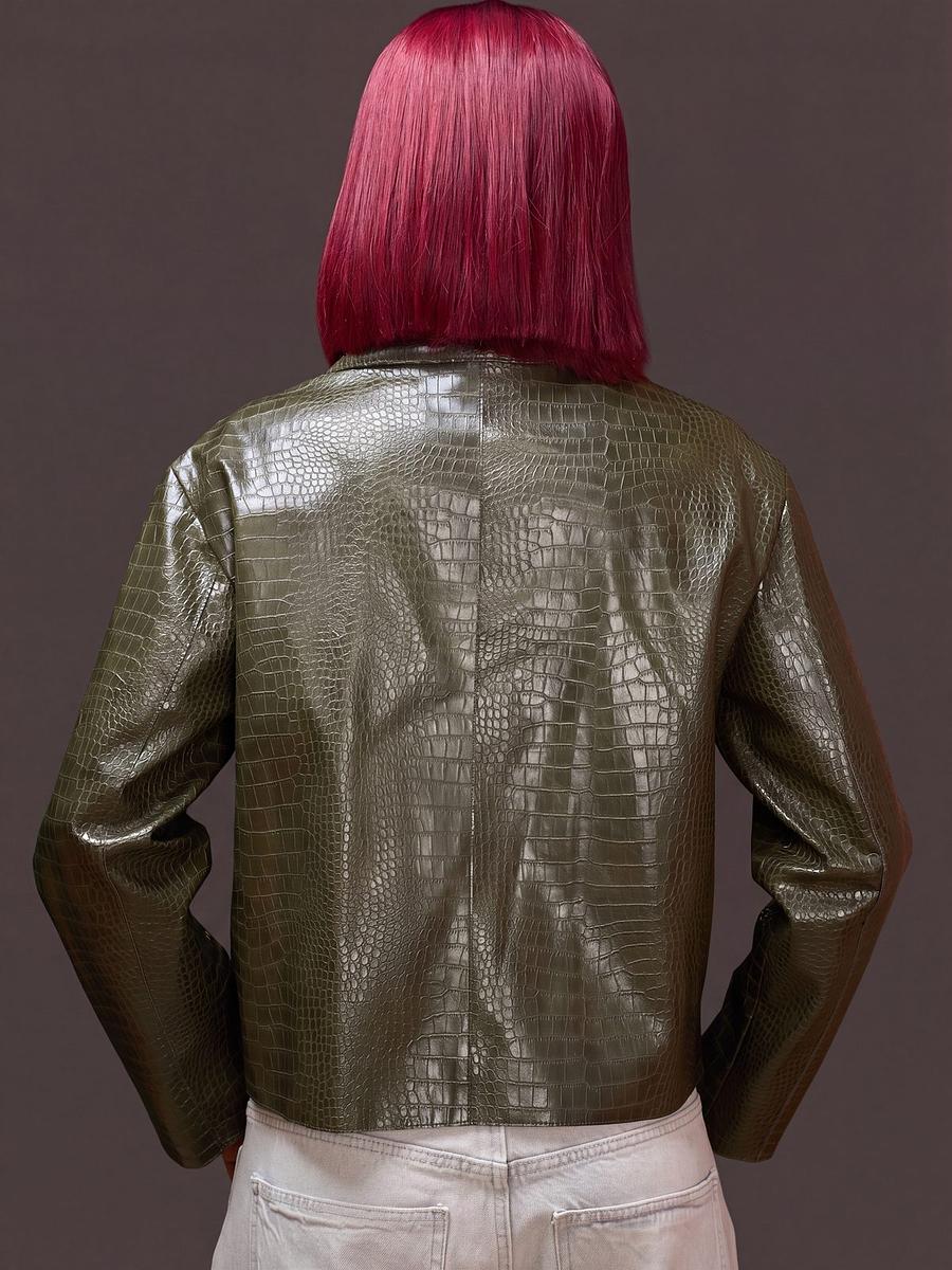 Veste courte simili cuir