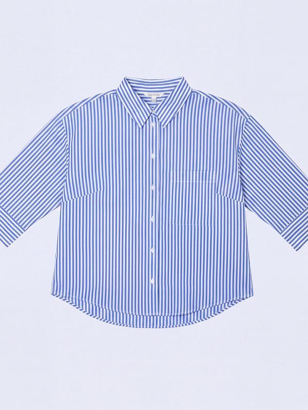 Chemise courte à rayures