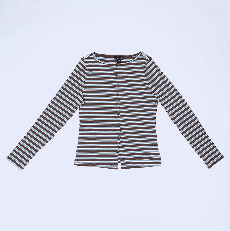 Cardigan cintré à rayures