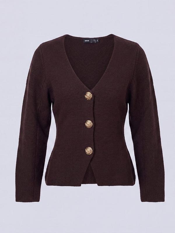 Veste maille boutons or