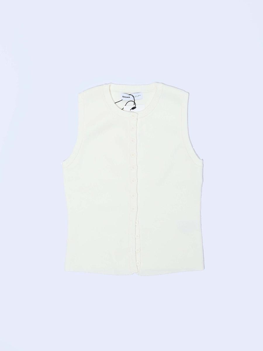 Gilet court boutonné