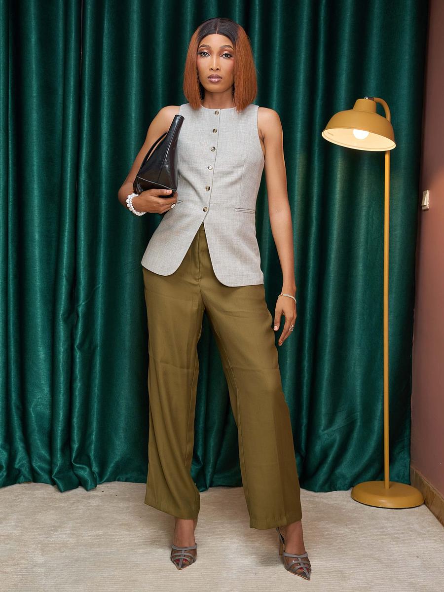 Pantalon tailleur droit
