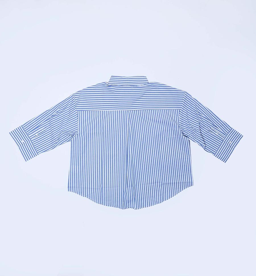 Chemise courte à rayures
