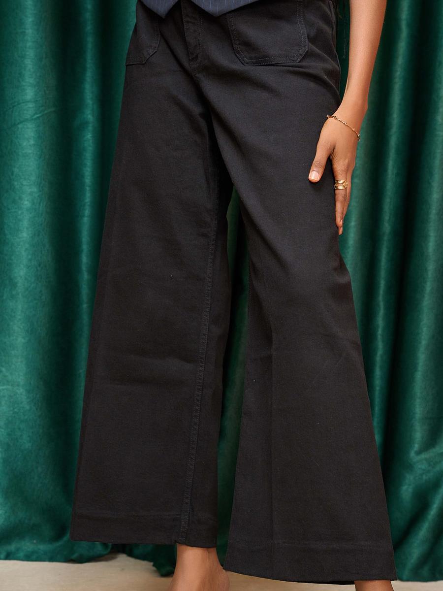 Pantalon jean large noir