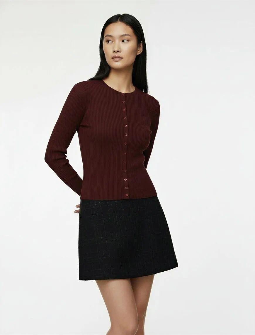 Cardigan Côtelé Boutonné