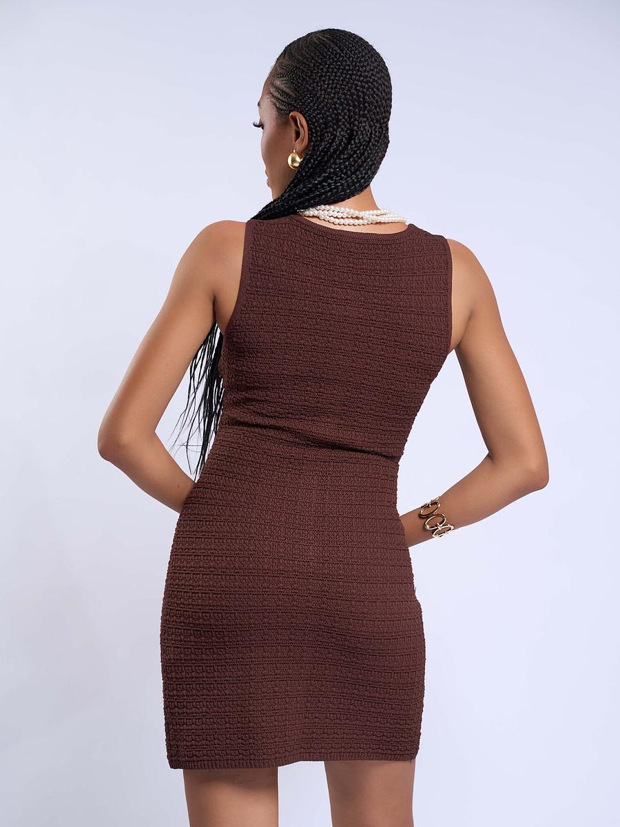 Robe maille boutonnée
