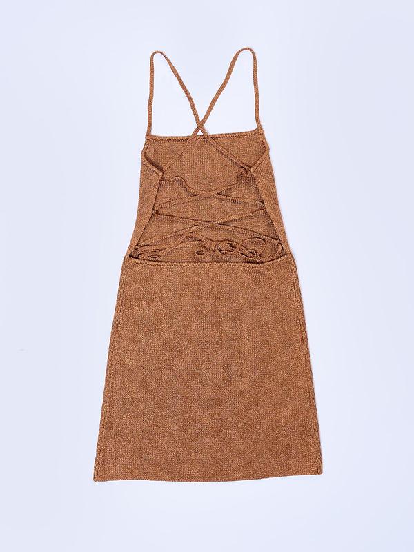 Robe dos nu laçage croisé