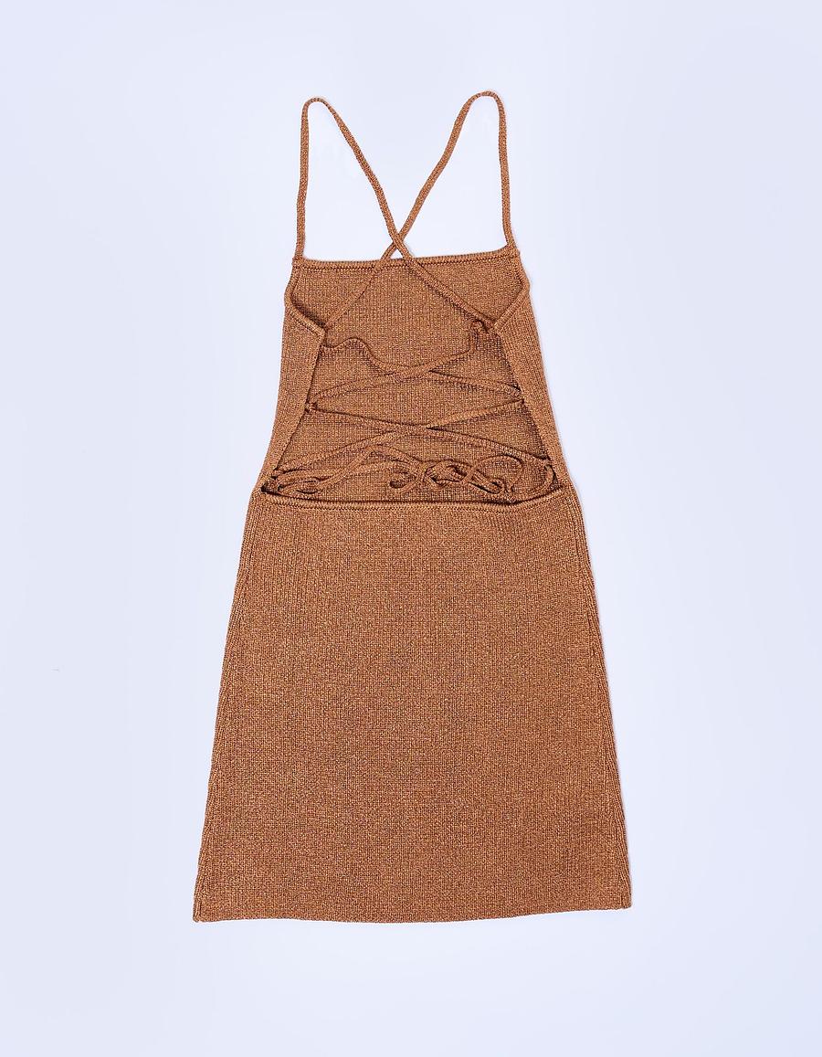 Robe dos nu laçage croisé