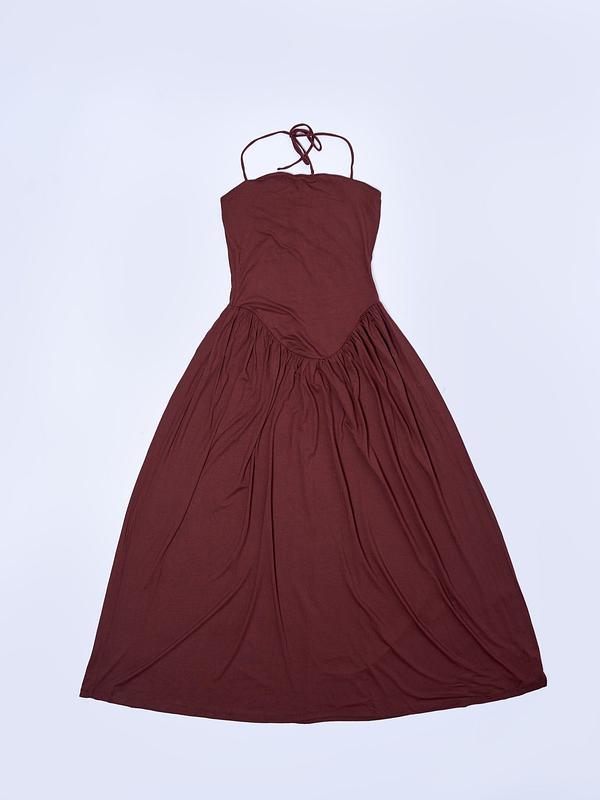 Robe longue fluide dos nu