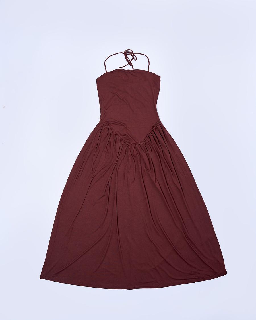 Robe longue fluide dos nu