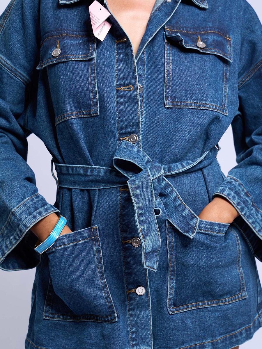 Robe en Jean ceinturée