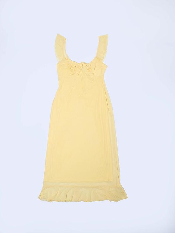 Robe longue à volants