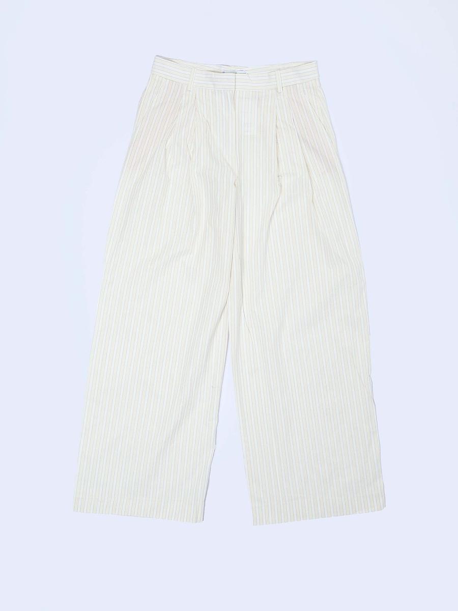Pantalon large à rayures